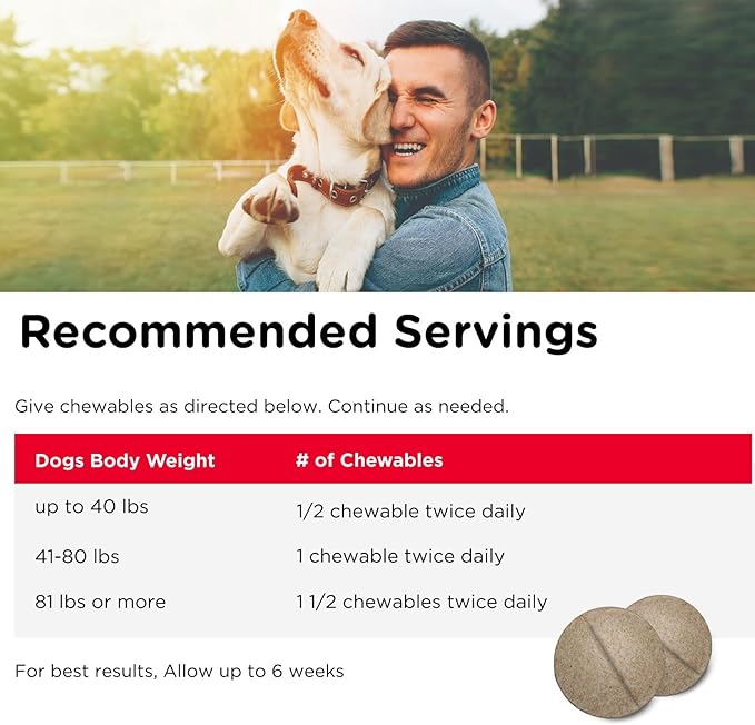 Nutri-Vet Hip & Joint Advanced Strength Dog Joint Supplement, Dog Glucosamine, Pet Supplements, Formulated with Glucosamine Chondroitin and MSM, Pet Supplies, Puppy Essentials, 90 Count