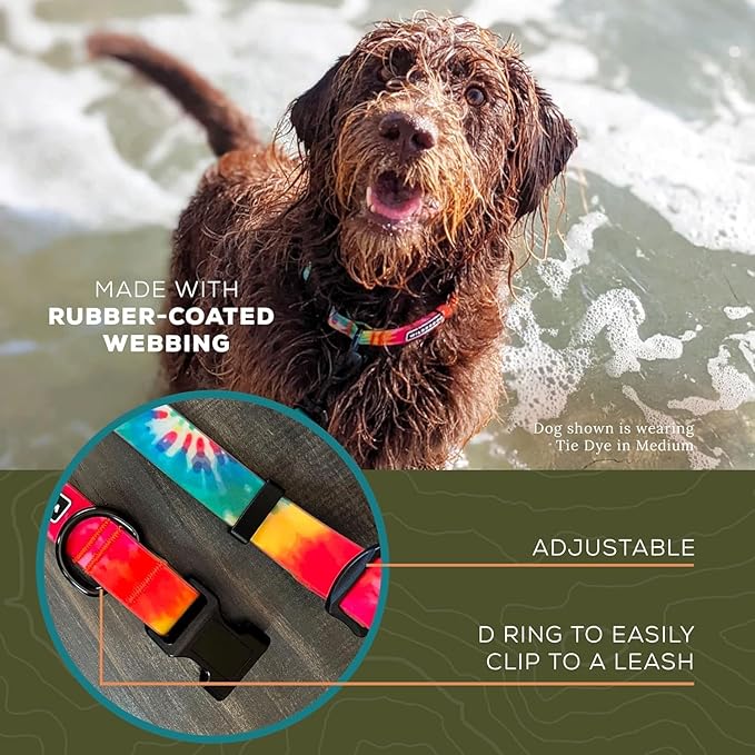 Wilderdog Waterproof Dog Collar – Repels Water & Dirt – Small 11"-15" – Plum