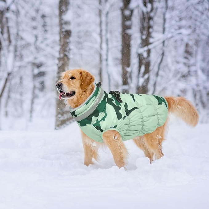 Lelepet Warm Dog Winter Coat Dog Coats for Small Dogs Waterproof Dogs Jacket with Harness Built in Reflective Cold Weather Coats Windproof Zip-Up Winter Fleece Vest Snowsuit Chihuahua XS
