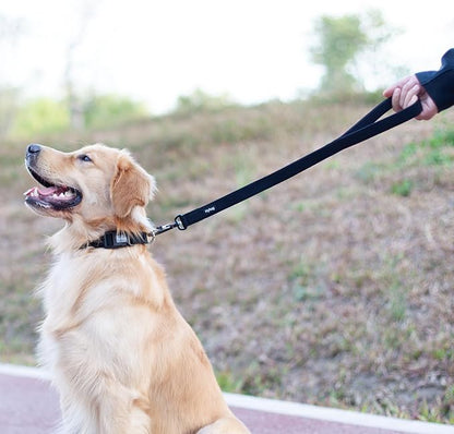 Hyhug Short Dog Leash Heavy Duty Nylon with Comfortable Padded Handle, Durable Training Pet Leashes for Small Medium Large Dogs(24 Inches, Black)