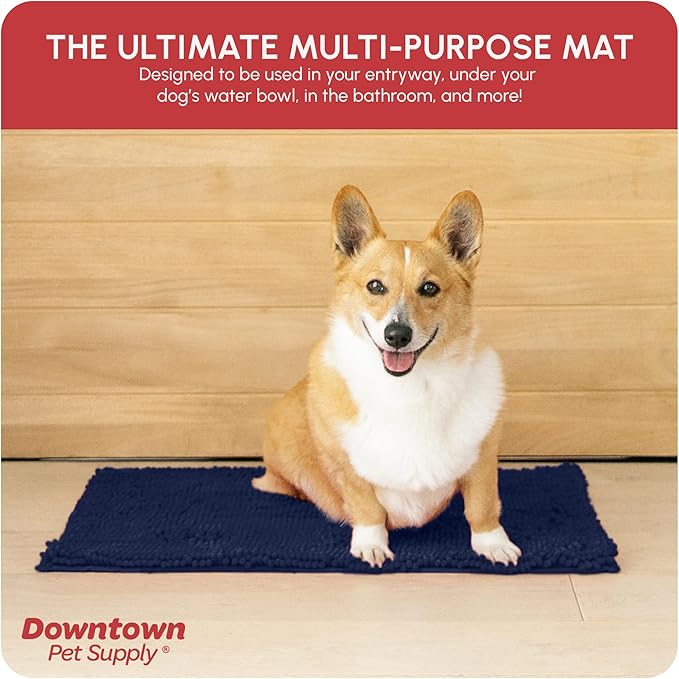 My Doggy Place Dog Mud Mat, 18" x 24" Charcoal – Thick Microfiber Entry Rug for Snow, Mud & Salt – Absorbent, Quick-Dry, Washer-Safe & Non-Slip, Small