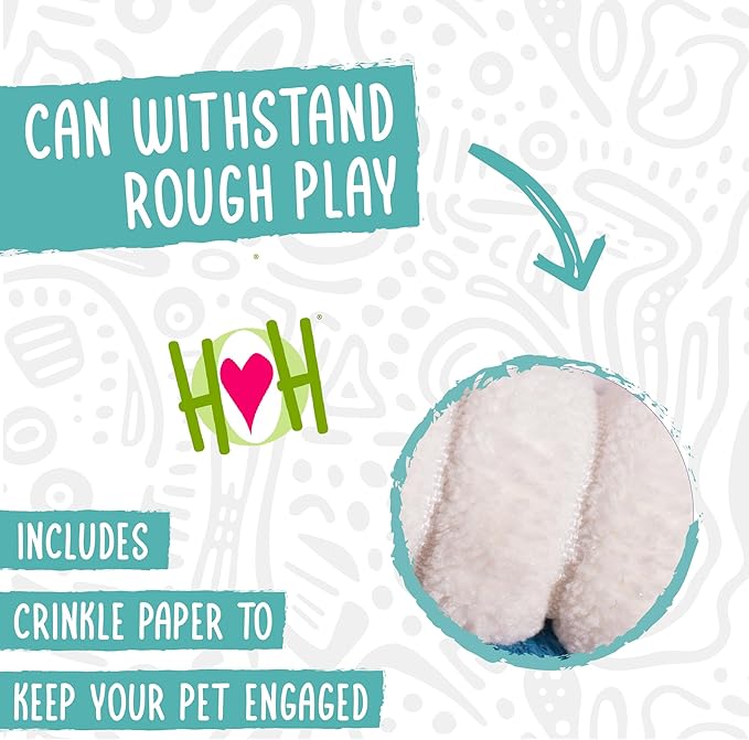 HuggleHounds X-Brace Dog Toy - Interactive Dog Toys for Large Pets to Keep Them Busy, Pet Supplies, Soft & Cute Puppy Plush, Tough Plushy - Calamaro, Large