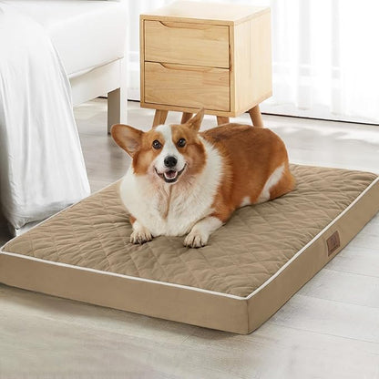 WNPETHOME Orthopedic XL Dog Beds Large Sized Dog, Waterproof Extra Large Dogs Bed with Removable Washable Cover, Multi-Needle Quilting Dogs Crate Bed