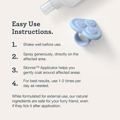 Kradle Skin Recovery Chews for Dogs - Biotin Collagen Zinc + Anti-Itch Spray - Soothes Environmental Skin Irritation - 75 Chews + 4oz Spray
