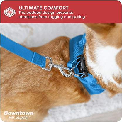 Downtown Pet Supply Step in Dog Harness No Pull, X-Large, Cobalt - Adjustable Harness with Padded Mesh Fabric and Reflective Trim - Buckle Strap Harness for Dogs