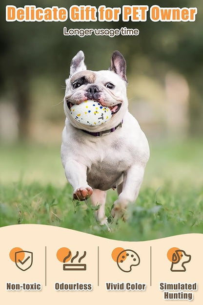 Moonorange 7.28" Indestructible Large Bone Balls for Aggressive Chewers Durable Stick Bouncy Interactive Chew Toy for Dogs Fetch Game Lightweight Floating Outdoor Training, White
