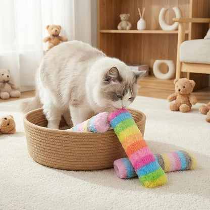 MehelloFeather Cat Toys Pillows 6Pcs Catnip Kicker Toys for Cats Promotes Kitty Exercise