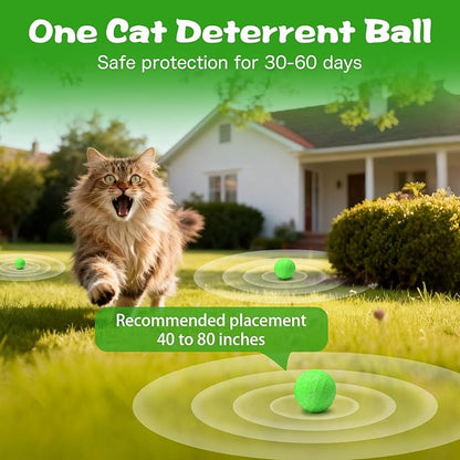 DOBYONE Cat Deterrent Outdoor & Indoor,10Pack Natural Cat Repellent Essential Oils Ball Anti Cat Scratch for Furniture, Keep Cats Off Yard Garden Lawn Plants Trash Can,Keep Cats Away (10)