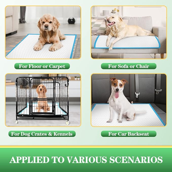 DEEP DEAR Dog Pee Pads Extra Large, 36"x36" Puppy Pads for Training, Leak-Proof Pee Pads for Dogs, Super Absorbent Puppy Potty Pads, Disposable Pet Pads for Puppies, Cats, Rabbits (30-Count)