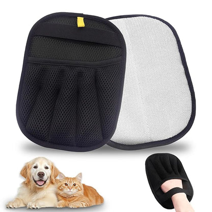 Remover for Dogs & Cats – Gentle Grooming Tool for Pet Hair Removal Glove for Dogs & Cats – Upgraded Reusable Brush Pet Hair Gloves, Magic Brush Pet Hair Remover