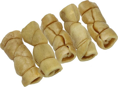 Wild Eats Water Buffalo Retriever Style Cheek Roll 3" Dog Chews-5 Pack (Long Lasting Dog Chews Treats & Bones for Medium Dogs) Substitute for Pig Ears for Dogs