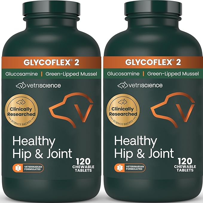 VETRISCIENCE Glyco Flex® 2 Hip and Joint Supplement for Dogs, Chewable Tablets (2 pack)