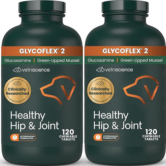 VETRISCIENCE Glyco Flex® 2 Hip and Joint Supplement for Dogs, Chewable Tablets (2 pack)