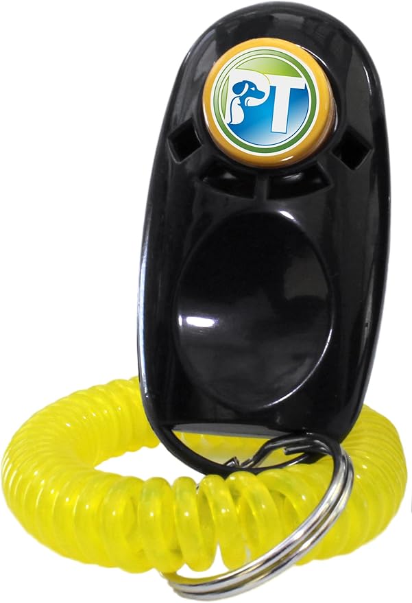 E-Collar ET-802-1 Mile Rechargeable Remote Waterproof Trainer for Two Dogs - Static, Vibration and Sound Stimulation Collar with PetsTEK Dog Training Clicker