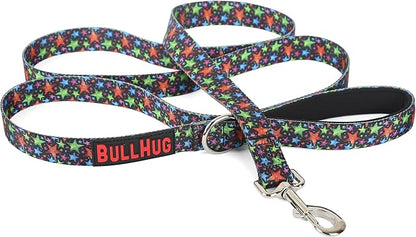 BULLHUG 6 FT Bulldog Leash with Padded Handle - Perfect for French Bulldogs, Pugs & All Breeds - Walking and Training Lead (Star Bright)