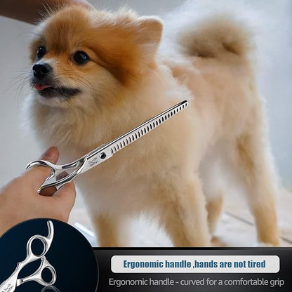 JASON 7.5" Professional Dog Grooming Chunker Scissors Japanese Stainless Steel Dog Chunker Shear for Pet Groomer Christmas Gift