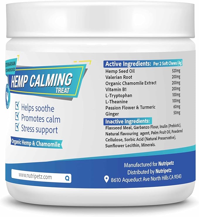 Hemp Calming Treat for Dogs - 120 Chews