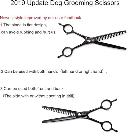 Dream Reach Professional 7.0'' Curved Chunker Scissors for Dogs and Cats