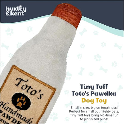 Huxley & Kent Funny Dog Toy w/Squeaker – Power Plush Squeaky Dog Toys for Small Dogs – Durable Small Stuffed Animal for Indoor Play & Fetch - Tiny Tuff Toto's Pawdka