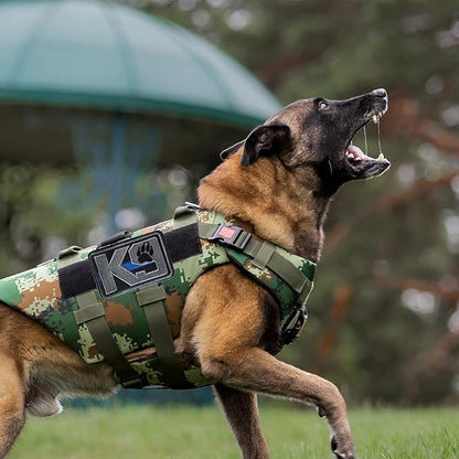 TACVEL K9 Crossbone Killer Attack Police Dog Patch, Hook and Loop Fastener Patch for Service Animal Vest (K9 Blue line)