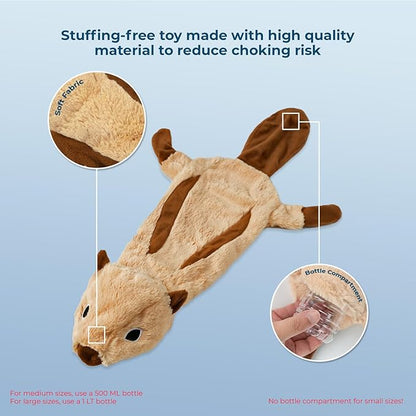 Best Pet Supplies Squeaky Dog Toys with Soft Durable Fabric for Small, Medium and Large Pets Interactive Toy for Indoor Play, Supports Active Biting and Play - 4 Figures, Small