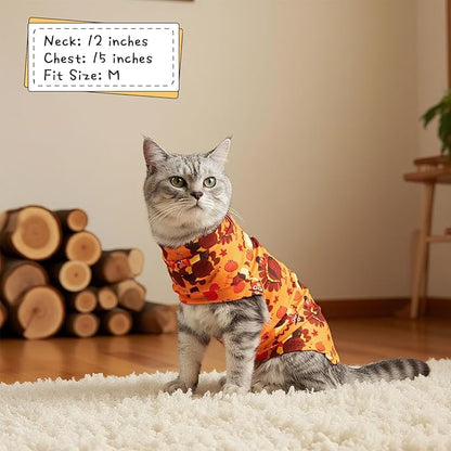 EXPAWLORER Thanksgiving Cat Sweater - Sweaters for Cats Only Soft Warm Pet Clothes, Fall and Winter Turkey Coat Pullover Design, Fleece Sweatshirt Clothing Also for Puppy Small Dogs, Small