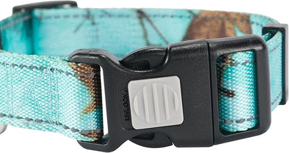 Browning Classic Preformance Webbing Pet Collar, Fully Adjustable, Available in Solid Colors and Camo Patterns, Realtree Xtra Seaglass, Medium