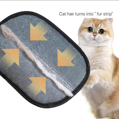 1 Pcs Reusable Double Sided Cat Dog Electrostatic Hair Remover Grooming Glove Tool,Dog and Cat Hair Remover Electrostatic Gloves, Clothes, Car, Carpet, Bed, Furniture