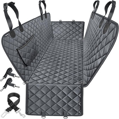 URPOWER Dog Car Seat Cover for Pets 100% Waterproof Seat Cover Hammock 600D Heavy Duty Scratch Proof Nonslip Durable Soft Back Seat Covers for Full Size Trucks
