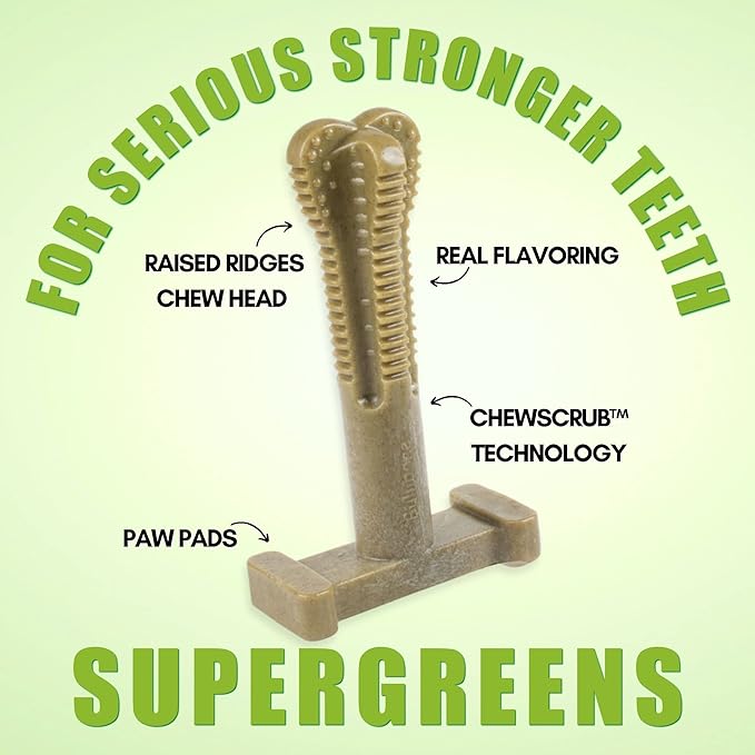 Bullibone Nylon Dog Chew Toy Spin-a-Bone - Interactive Dog Toy, Triggers Natural Instincts, and Improves Oral Health