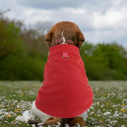 Rbenxia 4 Pieces Red Buffalo Plaid Dog Sweaters with Leash Ring Soft Fleece Vest Dog Pullover Warm Jacket Pet Dogs Clothes Winter Dogs Outfits for Small Puppy Cat Pets (X-Large)