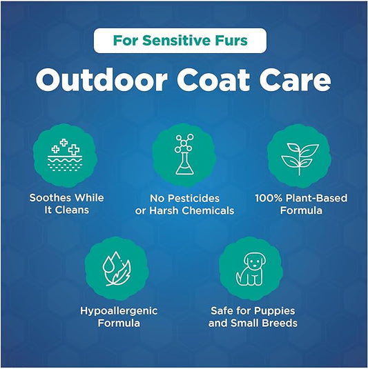 Hypoallergenic Flea and Tick Relief 16.9oz Dog Shampoo for Sensitive Skin Mite Me Not Formula for Itchy and Dry Coats Deep Cleansing and Moisturizing Pet Wash for Dogs and Puppies 500ml