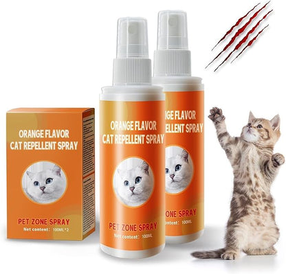 PurrBark Natural Cat Deterrent Spray - Stop Scratching Protect Furniture Sofa Rugs Curtains | Safe Training Aid for Cats & Kittens | Indoor & Outdoor Spray | Non-Toxic Anti-Scratch Formula (2x100mL)