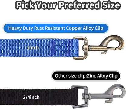 HIKISS Long Dog Leash Obedience Recall Training Agility Lead with Thickening Material for Large Dog - 15ft 20ft 30ft 50ft 100ft Training Leash (Black 20ft)