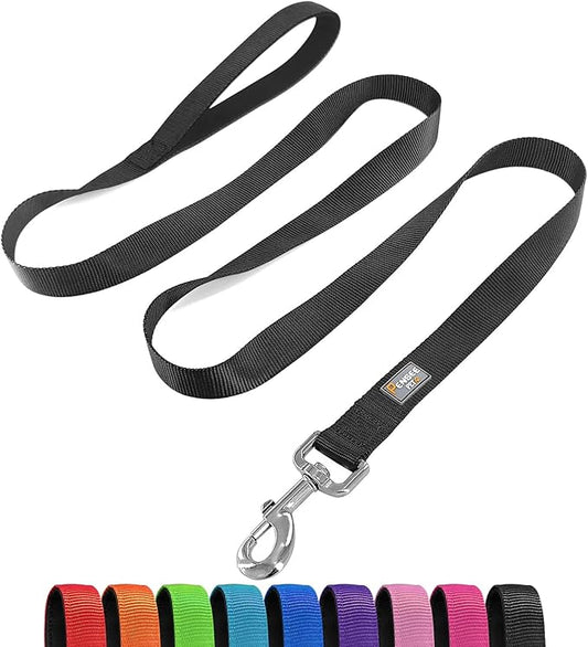 Basic Dog Leashes 6 FT Padded Handle Nylon Dogs Leashes for Small Dogs Black