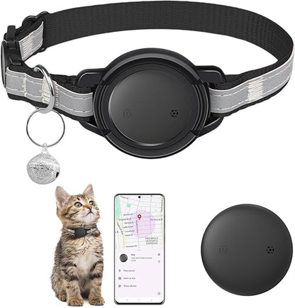 Google Android Cat Tracker Collar, Mini Cat GPS Tracker, Smart Pet Activity Trackers, No Subscription, GPS Cat Collar Certified Finder, Anti-Lost, Finder Tag for Vehicles, Pets, Kids, Items (1 Pack)