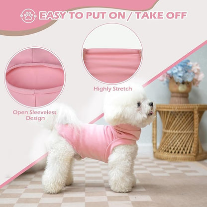 EXPAWLORER Soft Cat Sweater - Sweaters for Cats Only Warm Kitten Clothes, Fall and Winter Pet Coat Pullover Design, Fleece Sweatshirt Clothing Also for Puppy Small Dogs, Pink Large