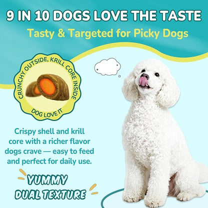 Woyamay 4-IN-1 Flea and Tick Prevention for Dogs, 500 Crunchy Dog Flea Chews, Dog Flea Treatment, Natural Oral Flea Treatment for Dogs, Daily Support for Flea, Skin & Coat, Gut, Immune, Chicken Flavor