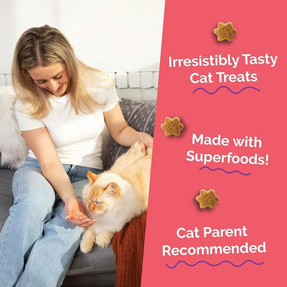 Fruitables Cat Treats, Healthy Treats For Cats, Low Calorie and Packed with Protein, Crunchy Biscuits, No Wheat, Corn or Soy, Made with Real Salmon and Cranberry, 2.5oz