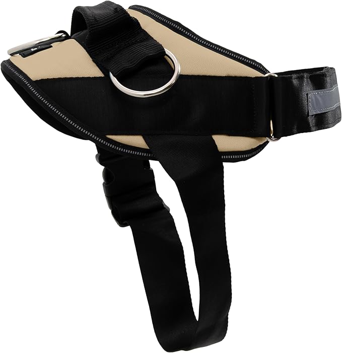 ShawnCo Essential Dog Harness, No-Pull Pet Vest with 3 Leash Clips, No Choke, Reflective, Adjustable and Padded, for Easy Walking and Training for Small, Medium and Large Dogs (Driftwood, XL)
