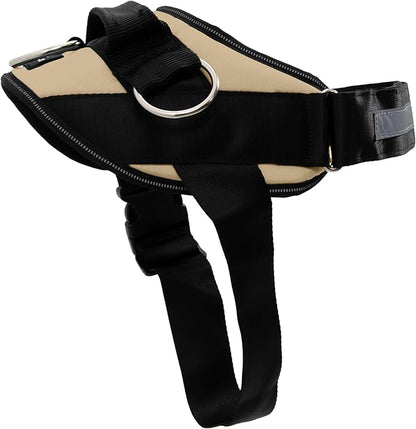 ShawnCo Essential Dog Harness, No-Pull Pet Vest with 3 Leash Clips, No Choke, Reflective, Adjustable and Padded, for Easy Walking and Training for Small, Medium and Large Dogs (Driftwood, XL)