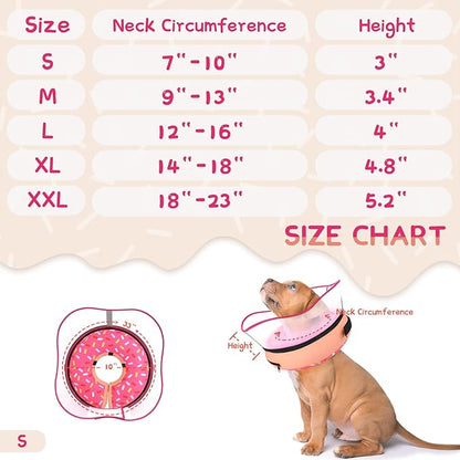 Supet Raised Inflatable Dog Cone Collar to Stop Licking, Soft Dog Cone Alternative After Surgery, Doggie Neck Donut Collar for Small Medium Large Dogs