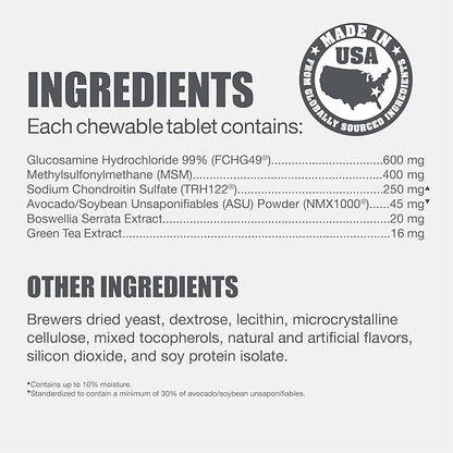 Nutramax Laboratories Dasuquin with MSM Chewable Tablets For Small/Medium Dog