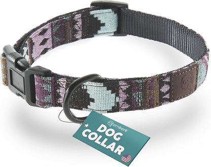 Embark Adventure Dog Collar – Stylish & Durable Nylon Dog Collars for Large Dogs, Comfortable Pet Collar, Collars for Large Breed Dogs with Strong Buckles. Adjustable Big Dog Collars for Large Dogs