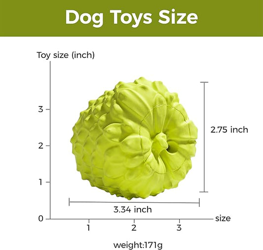 MewaJump Dog Squeaky Toys for Aggressive Chewers, Interactive Natural Rubber Chew Toy for Small Puppy Dogs, Tough Dog Toys for Medium Breed, Keep Dogs Busy, Training and Cleaning Teeth