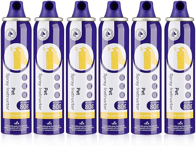 KDSZJDV Corrector Spray Dog Trainer 6 Pack 80ml Dog Corrector Spray to Dogs from Stopping Unwanted Behaviors Pet Trainer Spray, Barking, Jumping, Stealing Food, Safe, Humane & Effective