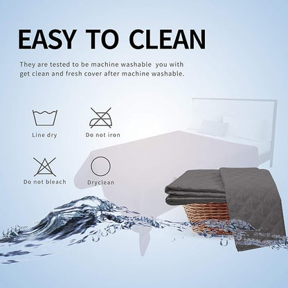 Easy-Going 100% Waterproof Dog Bed Cover Washable Couch Cover Non-Slip Sofa Cover Furniture Protector Cover Reusable Incontinence Bed Underpads for Pets Kids Children Dog Cat(52x82 in,Gray)