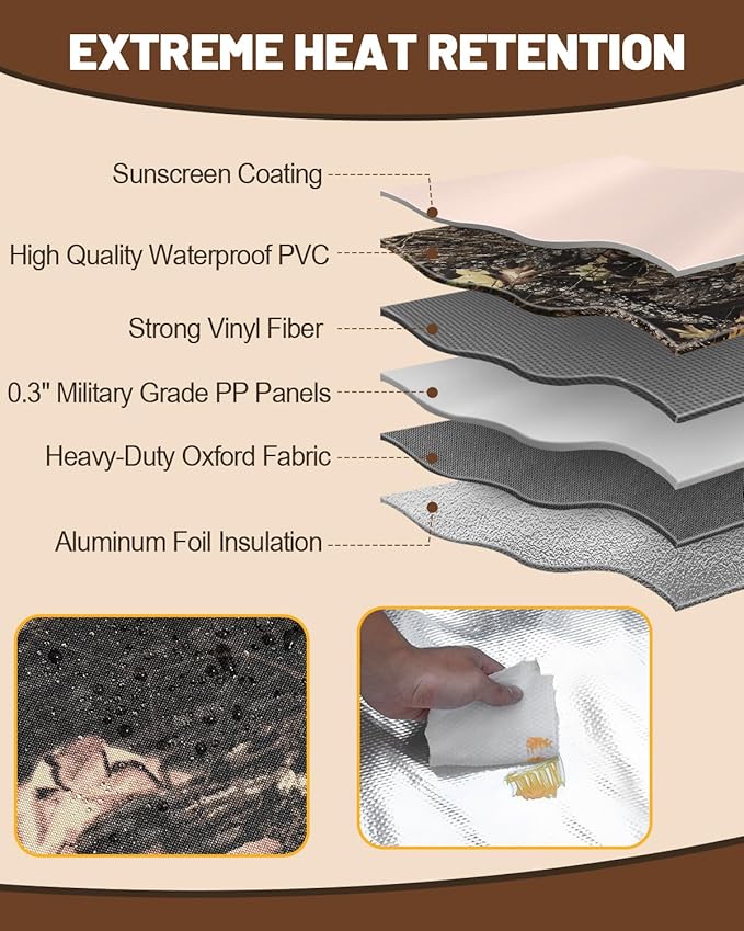 Heated Cat House for Outdoor Cats, Waterproof Insulated Outdoor Cat House with Heating Pad, Weatherproof Elevated Heated Cats House for Outside Feral Cats(Leaf, 16.5" L x 12" W x 18" H)
