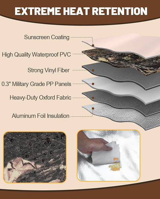 Heated Cat House for Outdoor Cats, Waterproof Insulated Outdoor Cat House with Heating Pad, Weatherproof Elevated Heated Cats House for Outside Feral Cats(Leaf, 25" L x 16" W x 18" H)