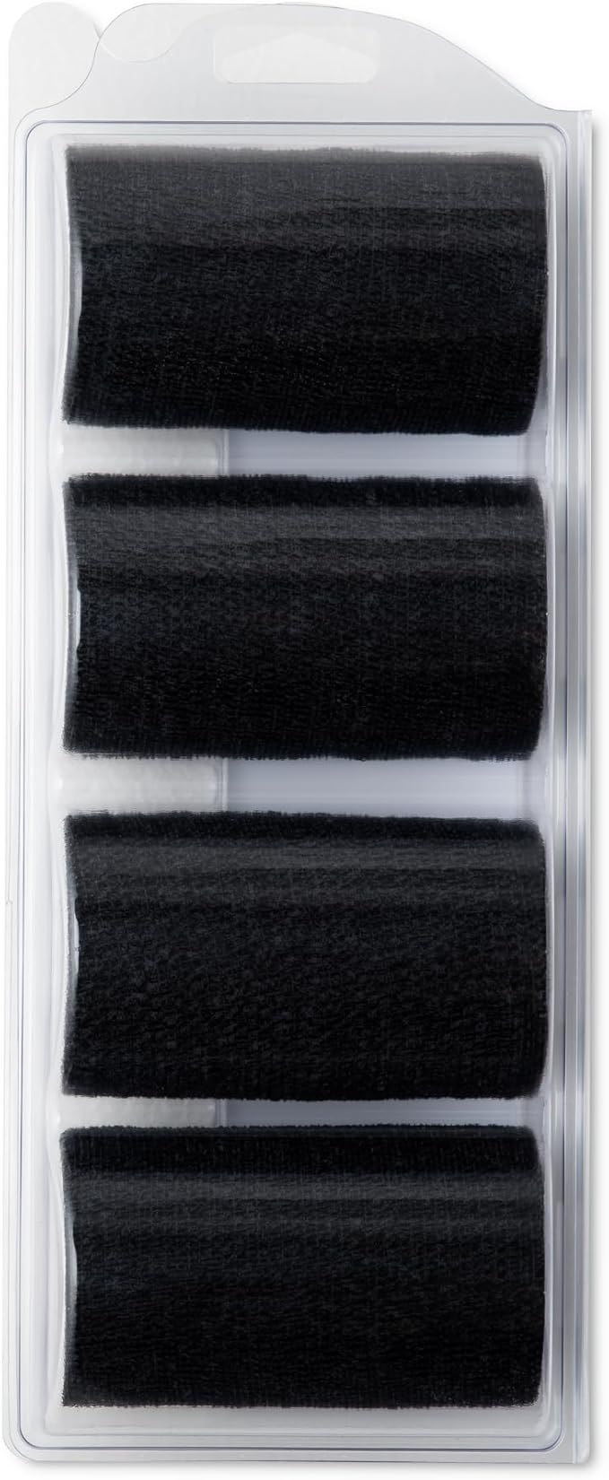 PowerFlex Equine – Extra Strong Self-Adhering Bandage Wrap – Wound Care, Compression & Support Bandage for Horses, Cows & Dogs – Black, 4 inch, 4 Rolls (Resealable Case)